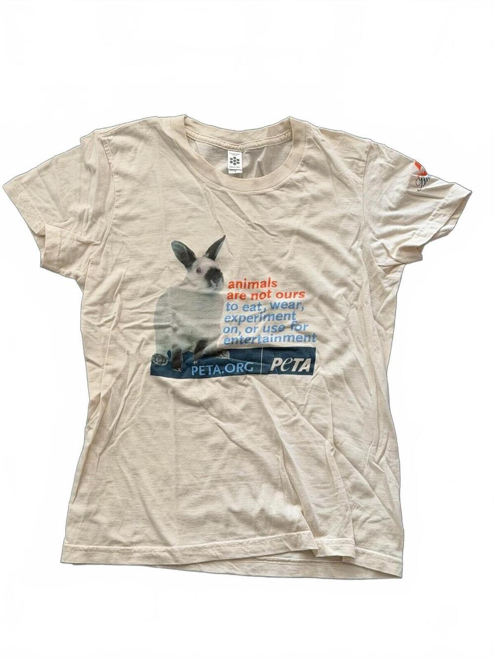 PETA 25th Anniversary Sustainable Edition ClassicGirl Organic Cotton T-Shirt, L